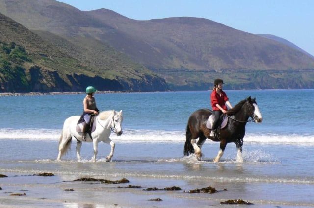 HORSE RIDING ON ROSSBEIGH BEACH